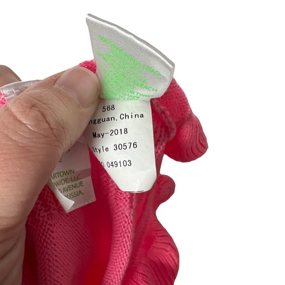 Lilly Pulitzer Girls' Tierneigh Neon Pink Sweater Size Small 4-5 - Picture 6 of 6